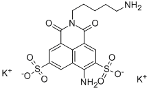 CAS#: 149733-79-9， 7-Amino-2-(5-Aminopentyl)-2,3-Dihydro-1,3-Dioxo-1H-Benz[de]Isoquinoline-5,8-Disulfonic Acid Potassium Salt (1:2)