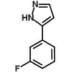 结构式 CAS# 149739-61-7, 5-(3-氟苯基)-1H-吡唑