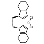 structure of CAS# 150131-28-5, (1R,1'R)-1,1'-(1,2-Ethanediyl)Bis-4,5,6,7-Tetrahydro-1H-Indene - Dichlorozirconium (1:1)