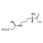 structure of CAS# 150403-96-6, N<sup>5</sup>-Propanimidoyl-L-ornithine hydrochloride (1:1);