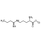 structure of CAS# 150403-97-7, N-[(4S)-4-Amino-5-(Chlorooxy)-5-Oxopentyl]Butanimidamide;
