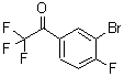 structure of CAS# 150698-74-1, 1-(3-Bromo-4-Fluorophenyl)-2,2,2-Trifluoroethanone;1-(3-Bromo-4-fluoro-phenyl)-2,2,2-trifluoro-;1-(3-Bromo-4-fluoro-phenyl)-2,2,2-trifluoro-ethanone;3'-Bromo-4',2,2,2-tetrafluoroacetophenone