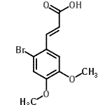 结构式 CAS# 151539-52-5, (2E)-3-(2-溴-4,5-二甲氧基苯基)丙烯酸