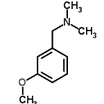 structure of CAS# 15184-99-3, 1-(3-Methoxyphenyl)-N,N-Dimethylmethanamine;(3-Methoxyphenyl)-N,N-dimethylmethanamine #;[(3-methoxyphenyl)methyl]dimethylamine;3-methoxy-N,N-dimethylbenzenemethanamine