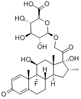 CAS#: 152154-28-4， (2S,3S,4S,5R,6R)-6-[2-[(10S,11S,13S,16R,17R)-9-Fluoro-11,17-Dihydroxy-10,13,16-Trimethyl-3-Oxo-6,7,8,11,12,14,15,16-Octahydrocyclopenta[a]Phenanthren-17-Yl]-2-Oxoethoxy]-3,4,5-Trihydroxyoxane-2-Carboxylic Acid