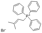 structure of CAS# 1530-34-3, (3,3-Dimethylallyl)Triphenylphosphonium Bromide;3-Methylbut-2-Enyl-Triphenyl-Phosphonium Bromide;3-Methylbut-2-Enyl-Triphenylphosphonium Bromide;3-Methylbut-2-Enyl-Triphenyl-Phosphanium Bromide