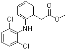 结构式 CAS# 15307-78-5, {2-[(2,6-二氯苯基)氨基]苯基}乙酸甲酯