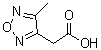 structure of CAS# 15323-69-0, (4-Methyl-1,2,5-Oxadiazol-3-Yl)Acetic Acid;(4-Methyl-furazan-3-yl)-acetic acid;2-(4-methyl-1,2,5-oxadiazol-3-yl)acetic acid;BAS 06502446