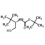 structure of CAS# 153645-26-2, 2-Methyl-2-Propanyl [(2S)-1-Hydroxy-3,3-Dimethyl-2-Butanyl]Carbamate;(S)-(−)-N-Boc-tert-leucinol;(S)-(-)-N-BOC-tert-Leucinol;(S)-N-Boc-tert-leucinol