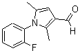 structure of CAS# 153881-54-0, 1-(2-Fluorophenyl)-2,5-Dimethyl-1H-Pyrrole-3-Carbaldehyde;1-(2-Fluoro-phenyl)-2,5-dimethyl-1H-pyrrole-;1-(2-fluorophenyl)-2,5-dimethyl-1H-pyrrole-3-; carbaldehyde;1-(2-Fluoro-phenyl)-2,5-dimethyl-1H-pyrrole-3-carbaldehyde
