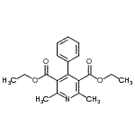 结构式 CAS# 1539-44-2, 二乙基2,6-二甲基-4-苯基-3,5-吡啶二羧酸酯