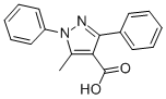 structure of CAS# 15409-48-0, 5-Methyl-1,3-Diphenyl-1H-Pyrazole-4-carboxylic Acid;5-Methyl-1,3-Diphenyl-1H-Pyrazole-4-Carboxylic Acid(SALTDATA: FREE);5-METHYL-1,3-DIPHENYL-1H-PYRAZOLE-4-CARBOXYLIC ACID;VITAS-BB TBB000142