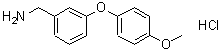 结构式 CAS# 154108-33-5, 1-[3-(4-甲氧基苯氧基)苯基]甲胺盐酸盐(1:1)