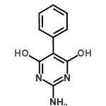 结构式 CAS# 154146-07-3, 2-氨基-6-羟基-5-苯基-4(3H)-嘧啶酮