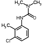 structure of CAS# 15441-91-5, 3-(3-Chloro-2-Methylphenyl)-1,1-Dimethylurea;1-(3-chloro-2-methylphenyl)-3,3-dimethylurea;N'-(3-Chloro-2-methylphenyl)-N,N-dimethylurea;N'-(3-Chloro-2-methylphenyl)-N,N-dimethylurea #