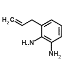 structure of CAS# 154490-93-4, 3-Allyl-1,2-Benzenediamine;1,2-Benzenediamine,3-(2-propenyl)-;2-Allyl-6-aminophenylamine;2-Allyl-6-aminophenylamine, tech. 90%