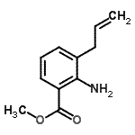 结构式 CAS# 154490-96-7, 甲基3-烯丙基-2-氨基苯甲酸酯