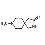 结构式 CAS# 154495-67-7, 8-甲基-2,8-二氮杂螺[4.5]癸烷-3-酮