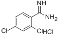 structure of CAS# 154505-50-7, 2,4-Dichloro-Benzenecarboximidamide Hydrochloride (1:1);2,4-DICHLORO-BENZAMIDINE HYDROCHLORIDE;4-Dichlorobenzamidine Hydrochloride;2,4-DICHLORO-BENZAMIDINE HCL