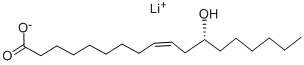 CAS 登录号：15467-06-8， (9Z,12R)-12-羟基-9-十八碳烯酸锂盐(1:1)