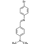 结构式 CAS# 15485-29-7, 4-{(E)-[(4-溴苯基)亚氨基]甲基}-N,N-二甲基苯胺
