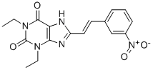 CAS 登录号：155271-82-2， 1,3-二乙基-8-[(E)-2-(3-硝基苯基)乙烯基]-7H-嘌呤-2,6-二酮