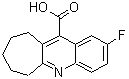 结构式 CAS# 1555-11-9, 2-氟-7,8,9,10-四氢-6H-环庚并[b]喹啉-11-羧酸