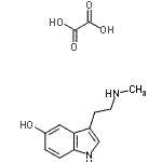 结构式 CAS# 15558-50-6, 3-[2-(甲基氨基)乙基]-1H-吲哚-5-醇草酸盐(1:1)
