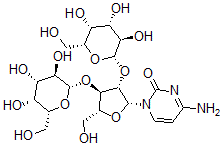 CAS 登录号：155603-73-9， 4-氨基-1-[(2R,3S,4R,5R)-5-(羟基甲基)-3,4-二[[(2S,3R,4S,5R,6R)-3,4,5-三羟基-6-(羟基甲基)四氢吡喃-2-基]氧基]四氢呋喃-2-基]嘧啶-2-酮