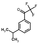 structure of CAS# 155628-02-7, 2,2,2-Trifluoro-1-(3-Isopropylphenyl)Ethanone;2,2,2-Trifluoro-1-(3-isopropyl-phenyl)-ethanone;3'-iso-Propyl-2,2,2-trifluoroacetophenone;ZINC04267403