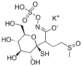structure of CAS# 15592-34-4, 1-Thio-beta-D-Glucopyranose 1-[4-(Methylsulfinyl)-N-(Sulfooxy)Butanimidate] Monopotassium Salt;Beta-D-Glucopyranose, 1-Thio-, 1-(4-(Methylsulfinyl)-N-(Sulfooxy)Butanimidate), Monopotassium Salt