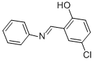 结构式 CAS# 15597-76-9, 4-氯-2-[(苯基亚胺)甲基]-苯酚