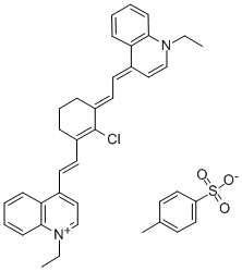 CAS#: 155998-77-9， 4-[(E)-2-(2-Chloro-3-((E)-2-[1-Ethyl-4(1H)-Quinolinylidene]Ethylidene)-1-Cyclohexen-1-Yl)Ethenyl]-1-Ethylquinolinium 4-Methylbenzenesulfonate