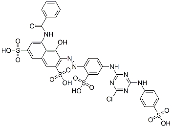 CAS#: 15623-66-2， 5-(Benzoylamino)-3-[[4-[[4-Chloro-6-[(4-Sulphophenyl)Amino]-1,3,5-Triazin-2-Yl]Amino]-2-Sulphophenyl]Azo]-4-Hydroxynaphthalene-2,7-Disulphonic Acid