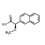 结构式 CAS# 156942-67-5, (2R)-甲氧基(2-萘基)乙酸