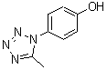 structure of CAS# 157124-41-9, 4-(5-Methyl-1H-Tetrazol-1-Yl)Phenol;4-(5-methyl-1,2,3,4-tetraazolyl)phenol;4-(5-Methyl-1H-tetrazol-1-yl)phenol;MFCD08691475