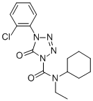 structure of CAS# 158237-07-1, 4-(2-Chlorophenyl)-N-Cyclohexyl-N-Ethyl-4,5-Dihydro-5-Oxo-1H-Tetrazole-1-Carboxamide;4-(2-Chlorophenyl)-N-Cyclohexyl-N-Ethyl-5-Oxo-Tetrazole-1-Carboxamide;4-(2-Chlorophenyl)-N-Cyclohexyl-N-Ethyl-5-Oxo-1-Tetrazolecarboxamide;4-(2-Chlorophenyl)-N-Cyclohexyl-N-Ethyl-5-Keto-Tetrazole-1-Carboxamide