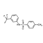 结构式 CAS# 1584-58-3, 4-甲基-N-[3-(三氟甲基)苯基]苯磺酰胺