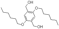 structure of CAS# 158982-83-3, 2,5-Bis(Hexyloxy)-1,4-Benzenedimethanol