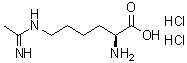 structure of CAS# 159190-45-1, N<Sup>6</Sup>-Ethanimidoyl-L-Lysine Dihydrochloride;