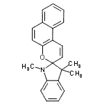 结构式 CAS# 1592-43-4, 1',3',3'-三甲基-1',3'-二氢螺[苯并[f]苯并吡喃-3,2'-吲哚]