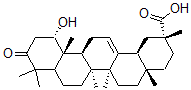 CAS#: 159359-64-5， (2R,4aS,6aS,6aS,6bR,12S,12aR,14bS)-12-Hydroxy-2,4a,6a,6b,9,9,12a-Heptamethyl-10-Oxo-3,4,5,6,6a,7,8,8a,11,12,13,14b-Dodecahydro-1H-Picene-2-Carboxylic Acid