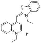 CAS#: 15941-82-9， 1-Ethyl-4-[(3-Ethyl-2(3H)-Benzothiazolylidene)Methyl]-Quinolinium Iodide (1:1)