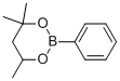 structure of CAS# 15961-35-0, 4,4,6-Trimethyl-2-Phenyl-1,3,2-Dioxaborinane;BENZENEBORONIC ACID-1,1,3-TRIMETHYLTRIMETHYLENE ESTER;PHENYLBORONIC ACID, HEXYLENE GLYCOL CYCLIC ESTER;4,4,6-TRIMETHYL-2-PHENYL-1,3,2-DIOXABORINANE