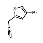 结构式 CAS# 160005-43-6, (4-溴-2-噻吩基)乙腈