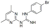 structure of CAS# 16018-66-9, 1-(P-Bromophenyl)-3-(4,6-Dimethyl-2-Pyrimidinyl)Guanidine;1-(4-Bromophenyl)-2-(4,6-Dimethyl-2-Pyrimidinyl)Guanidine;St5106945;N-(4-Bromo-Phenyl)-N'-(4,6-Dimethyl-Pyrimidin-2-Yl)-Guanidine