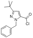 结构式 CAS# 160233-29-4, 3-叔丁基-1-(苯基甲基)-1H-吡唑-5-甲酰氯