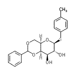 structure of CAS# 161007-96-1, 4-Methylphenyl 4,6-O-Benzylidene-1-Thio-beta-D-Galactopyranoside;4-Methylphenyl4,6-O-benzylidene-1-thio-b-D-galactopyranoside