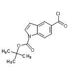 结构式 CAS# 161397-68-8, 2-甲基-2-丙基5-(氯甲酰基)-1H-吲哚-1-羧酸酯