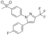 结构式 CAS# 162054-19-5, 5-(4-氟苯基)-1-(4-甲基磺酰基苯基)-3-(三氟甲基)吡唑